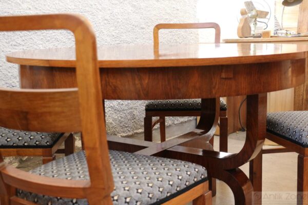 Art Deco Esstisch mit 4 Stühlen | ausziehbar – Bild 19