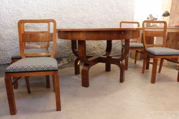 Art Deco Esstisch mit 4 Stühlen | ausziehbar – Bild 17