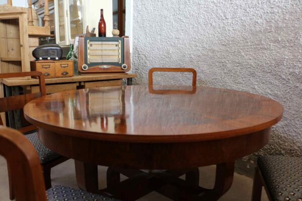 Art Deco Esstisch mit 4 Stühlen | ausziehbar – Bild 23