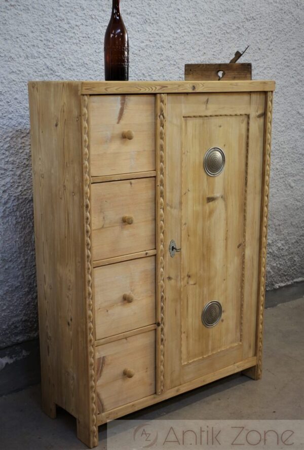 Brotschrank 4 Schubladen mit Ornament – Bild 2