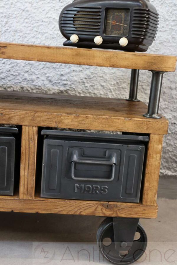 Industrial TV Tisch | Vintage Möbel – Bild 7