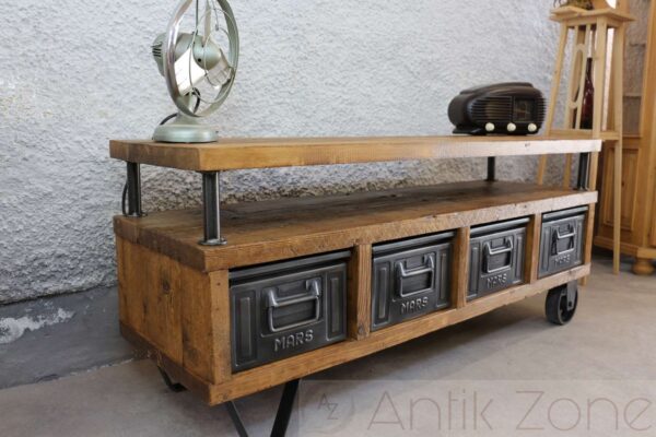 Industrial TV Tisch | Vintage Möbel – Bild 9