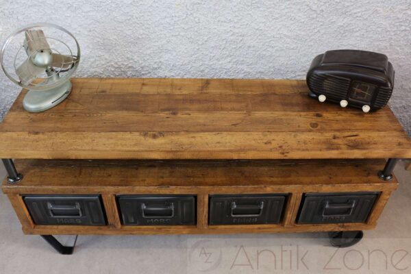 Industrial TV Tisch | Vintage Möbel – Bild 3