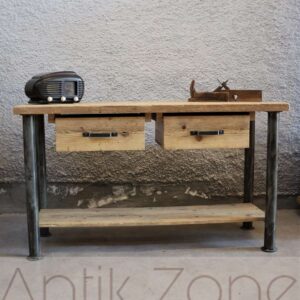 Industrial Tisch | Massive Tischplatte aus Holz