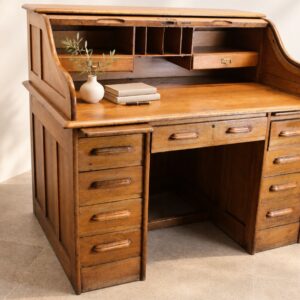 Antiker Rolltop-Schreibtisch aus Eiche